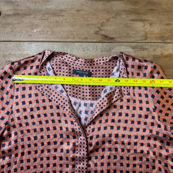 Lafayette 148 New York | Size L | Desra Highgate Silk Tunic Top - Picture 8 of 12